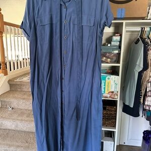 Isabel Maternity by Ingrid & Isabel Navy Shirt Dress